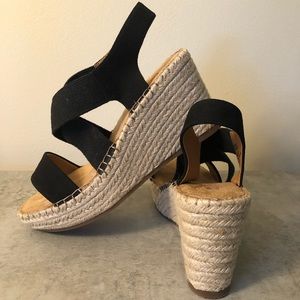 Black wedges. Women’s size 7